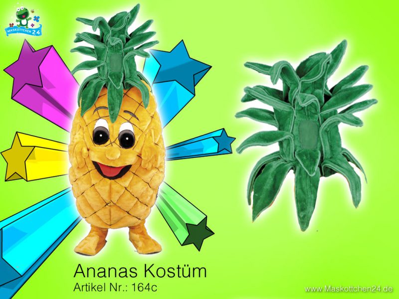 Ananas Kostüm Maskottchen 164c