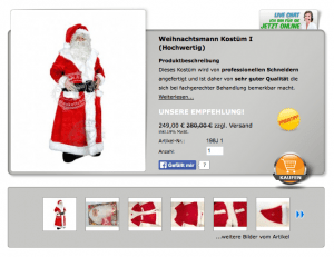 198j Weihnachtsmann Kostüm Maskottchen Lauffigur Promotion günstig kaufen Walking Act