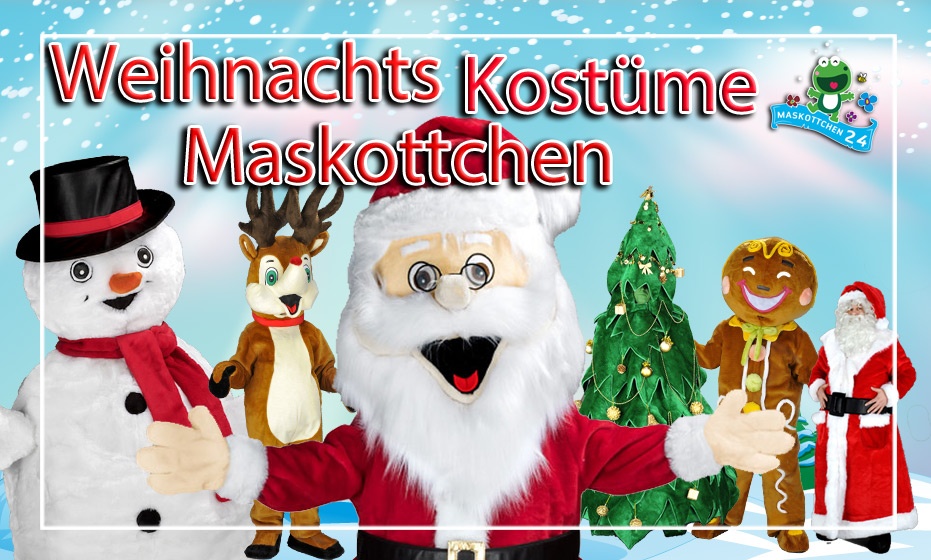 Weihnachts Promotion Werbefiguren Maskottchen Kostüme günstig kaufen. Jetzt bei Maskottchen 24 Ihrem Lauffiguren Shop in Deutschland.