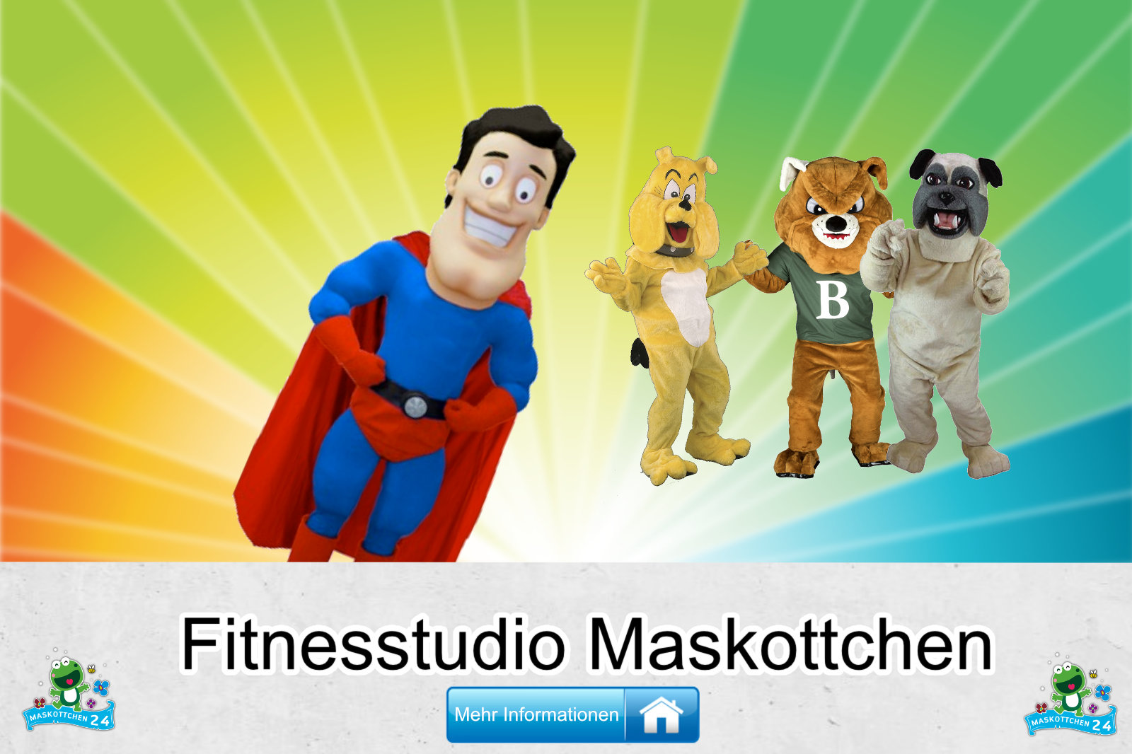 Fitnesstudio Kostüme Maskottchen günstig kaufen Produktion