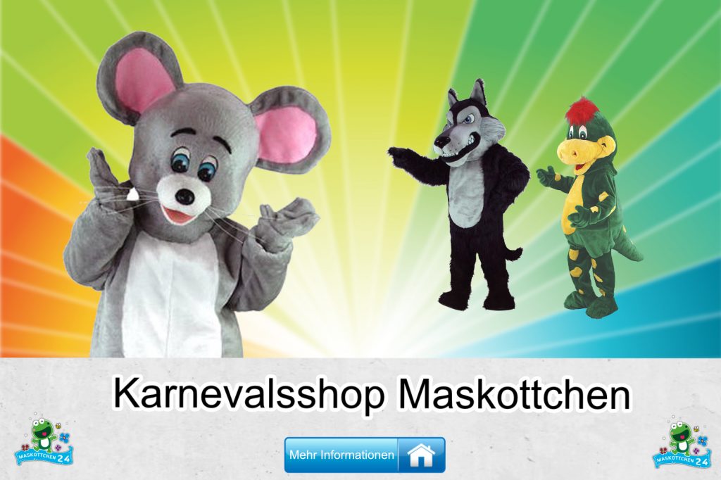 Karnevalsshop-Kostueme-Maskottchen-Karneval-Produktion-Firma-Bau